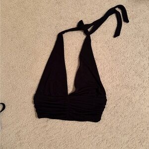 Garage Black Halter Top with Tie